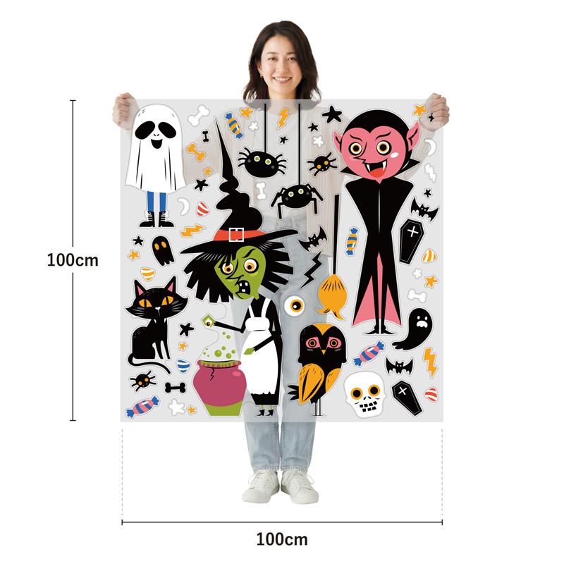 サイズ：幅100cm×高さ100cm／素材：PET