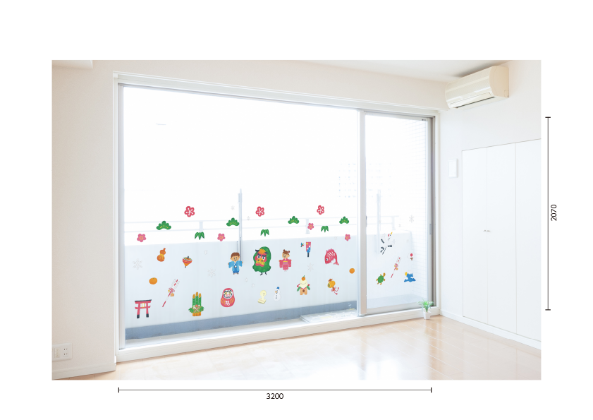 【VP】季節の水彩シリーズ1月の施工写真