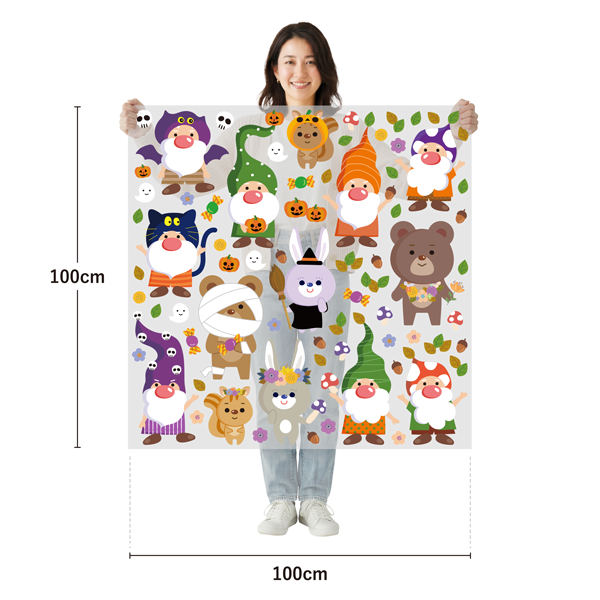 サイズ：幅100cm×高さ100cm／素材：PET