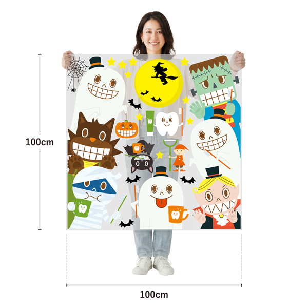 サイズ：幅100cm×高さ100cm／素材：PET