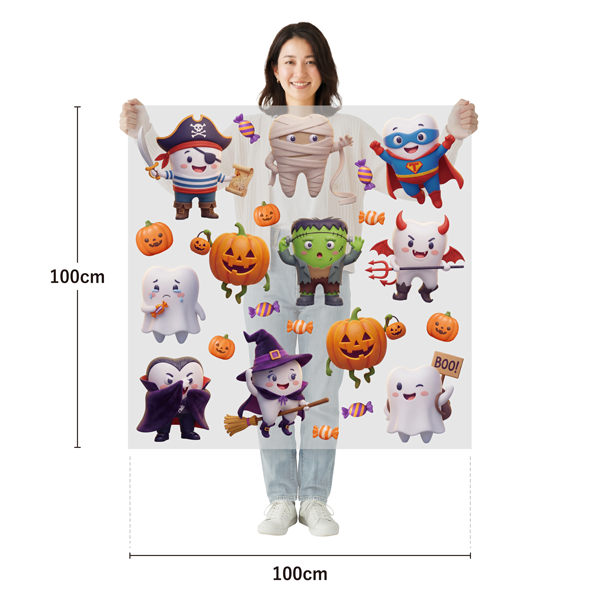 サイズ：幅100cm×高さ100cm／素材：PET