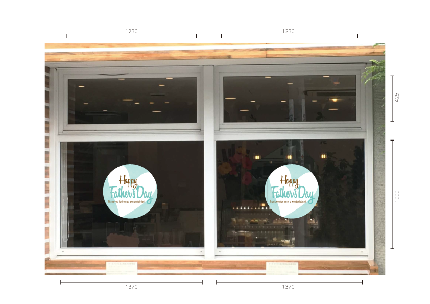 母の日タイトル ハート施工例