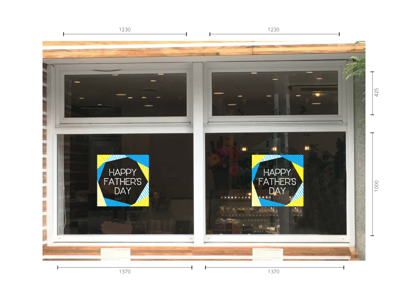 母の日タイトル ストライプコラージュ施工例