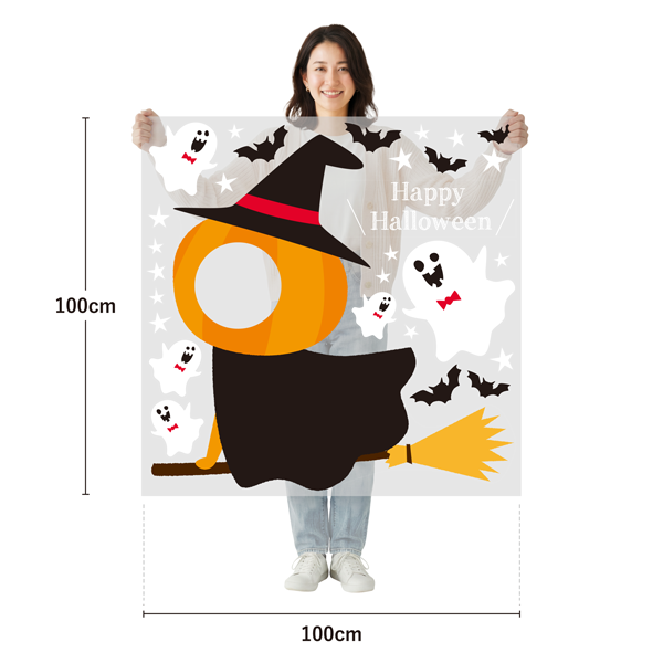サイズ：幅100cm×高さ100cm／素材：PET