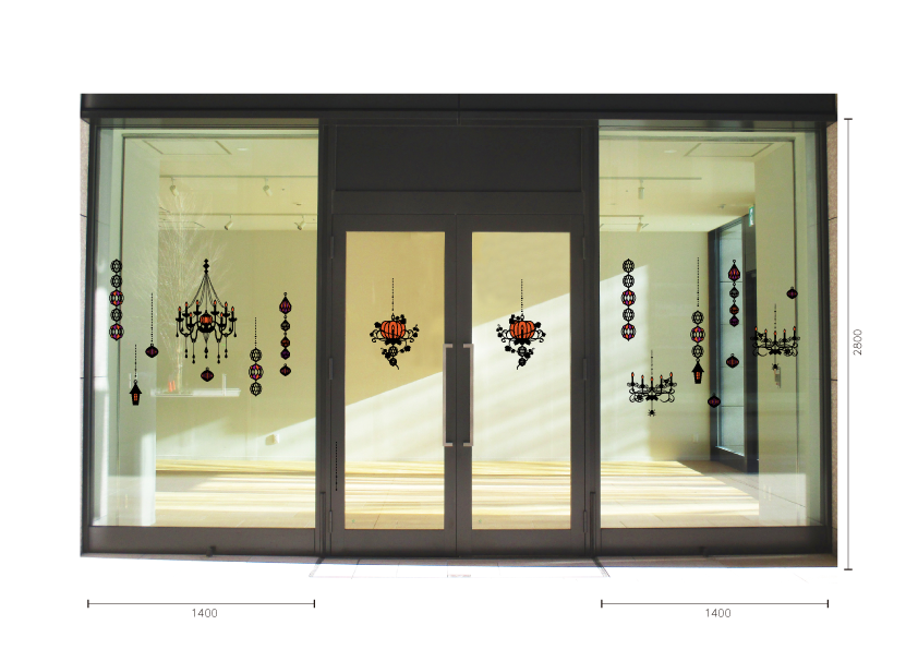 【VP】ハロウィンシャンデリアの施工写真