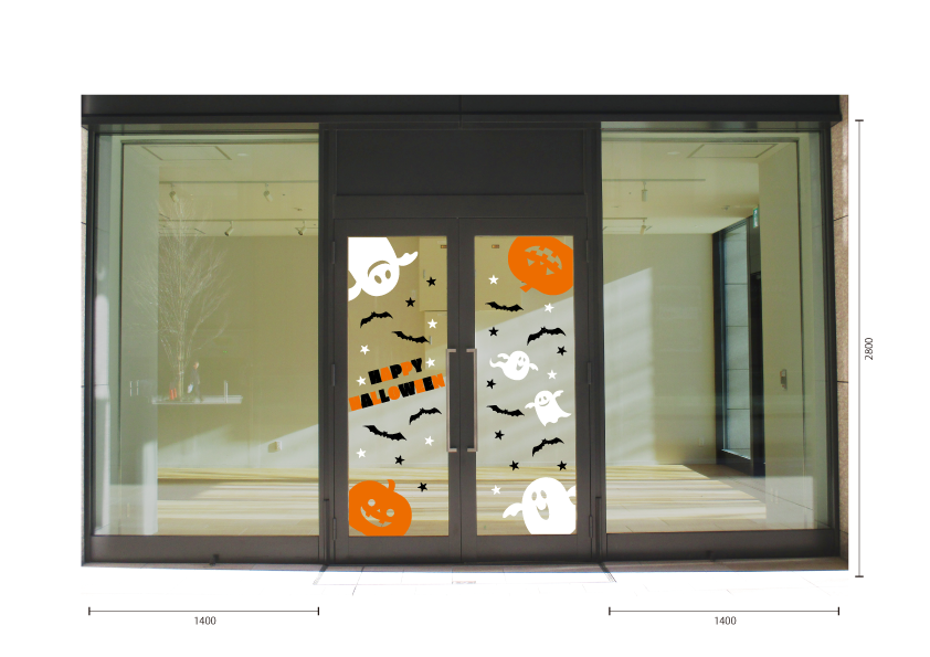 【VP】四隅のハロウィン ミックスカラーの施工イメージ