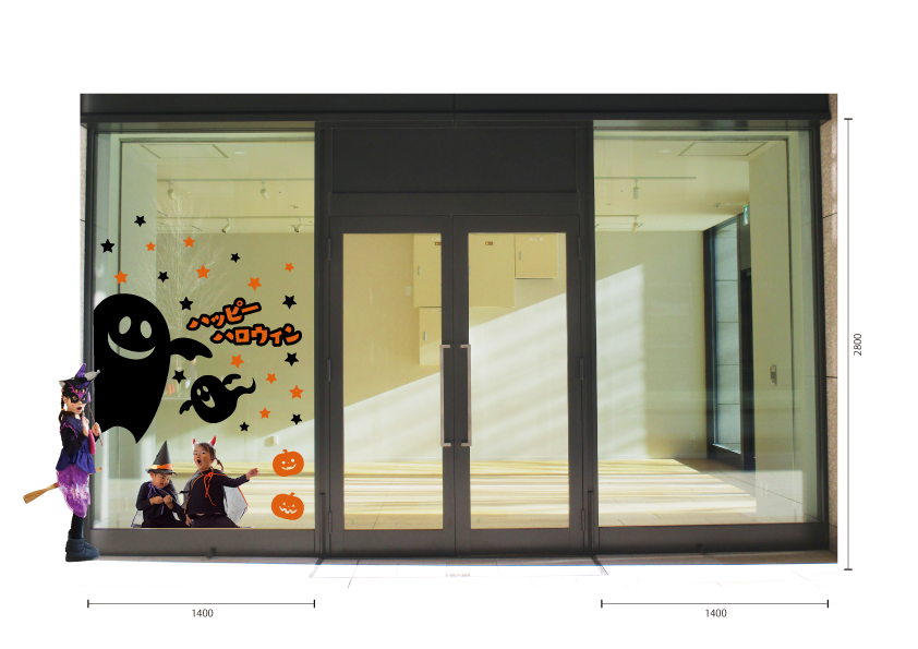 【VP】端っこハロウィン フォトスポット オレンジの施工イメージ