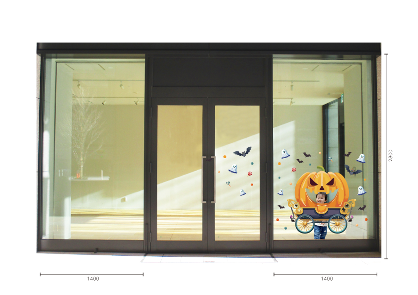 【VP】フォトスポット　カボチャの馬車の施工イメージ