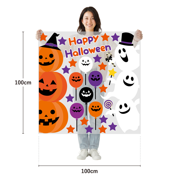 サイズ：幅100cm×高さ100cm／素材：PET