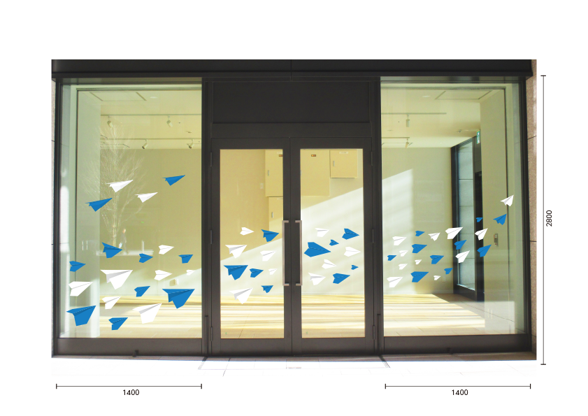 【VP】紙飛行機《右向き》の写真