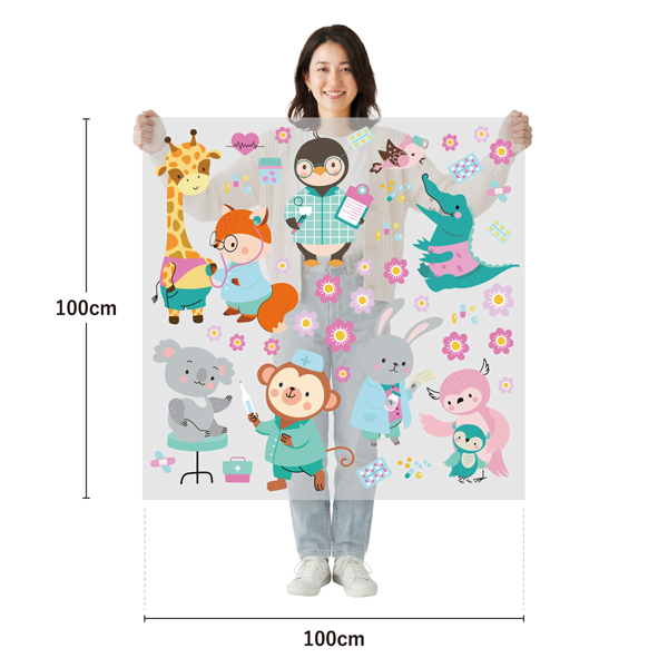 サイズ：幅100cm×高さ100cm／素材：PET