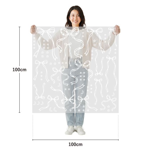 サイズ：幅100cm×高さ100cm／素材：PET
