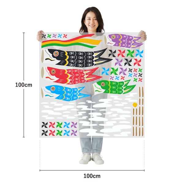 サイズ：幅100cm×高さ100cm／素材：PET