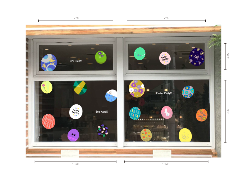 【VP】HAPPY EASTER 北欧風エッグ施工例