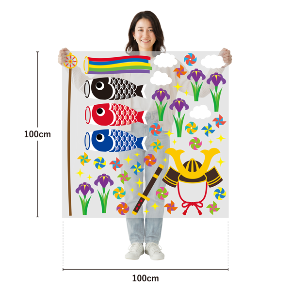 サイズ：幅100cm×高さ100cm／素材：PET