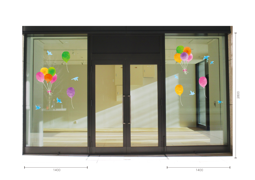 【VP】水彩バルーンの施工写真