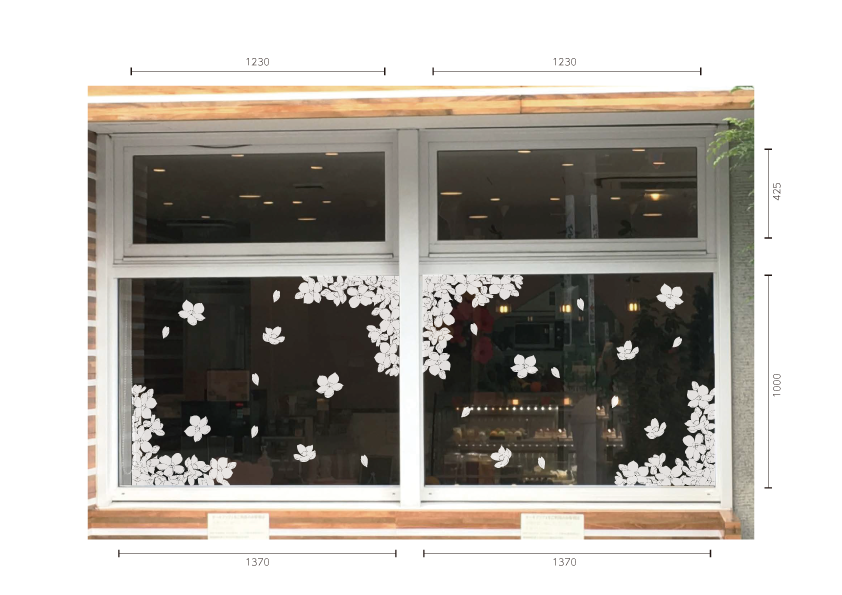 【VP】桜のコーナー飾りの施工写真