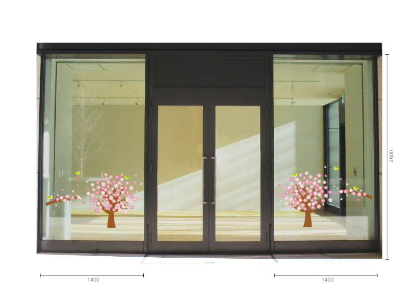 【VP】桜の木と鳥たちの施工写真2