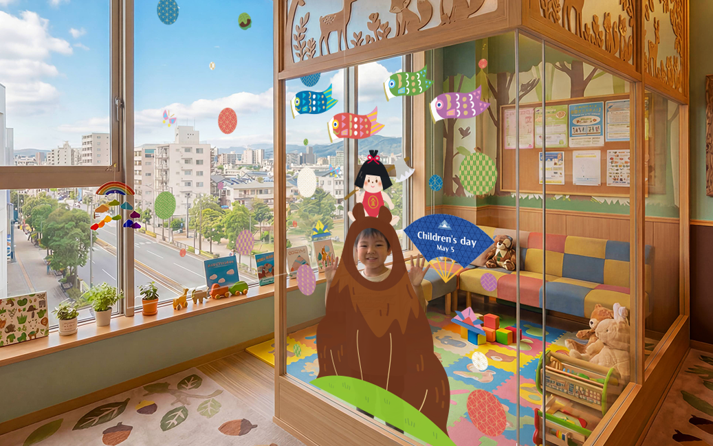 【VP】顔出しデコラ こどもの日のレイアウト