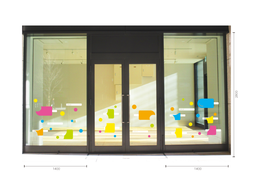 サマーセール アイスキャンディ施工例