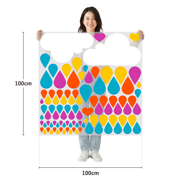 サイズ：幅100cm×高さ100cm／素材：PET