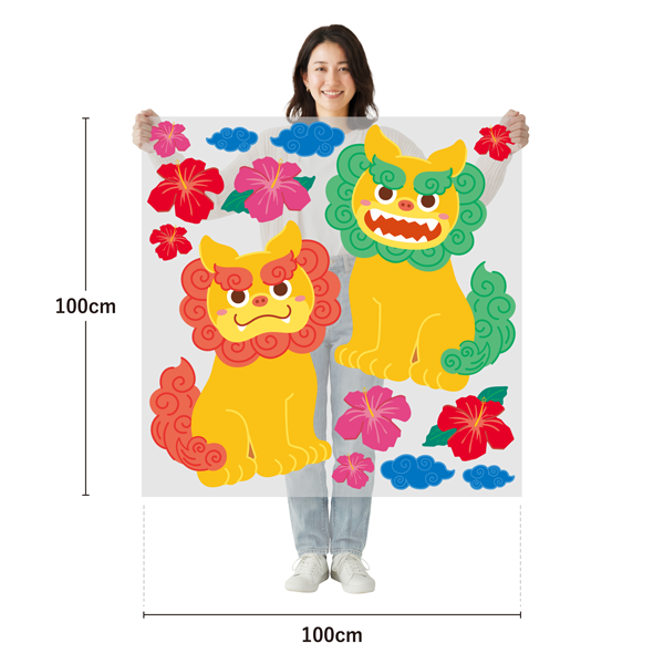 サイズ：幅100cm×高さ100cm／素材：PET