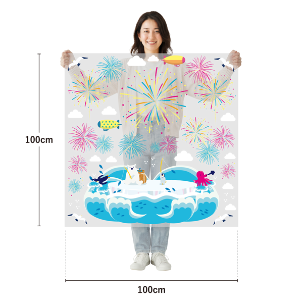 サイズ：幅100cm×高さ100cm／素材：PET