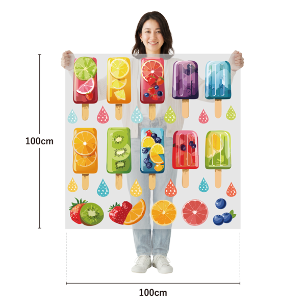 サイズ：幅100cm×高さ100cm／素材：PET