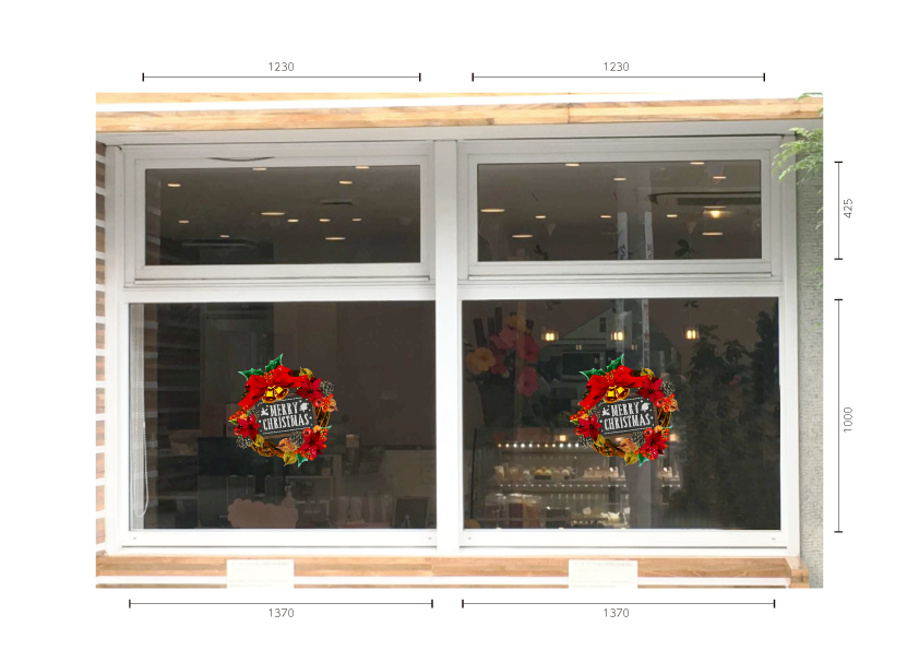 クリスマスリース アンティーク施工例