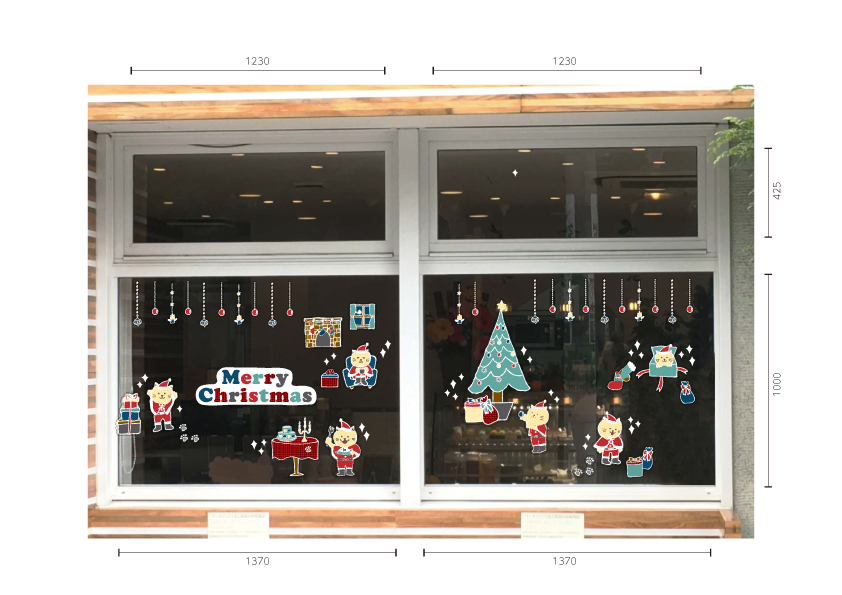 クリスマスネコサンタ　施工例