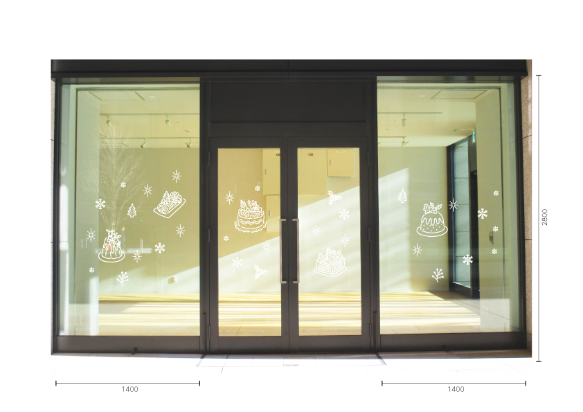 【VP】Xmasケーキの施工イメージ