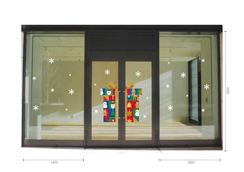 【VP】分割 クリスマスビッグギフトボックスの施工イメージ