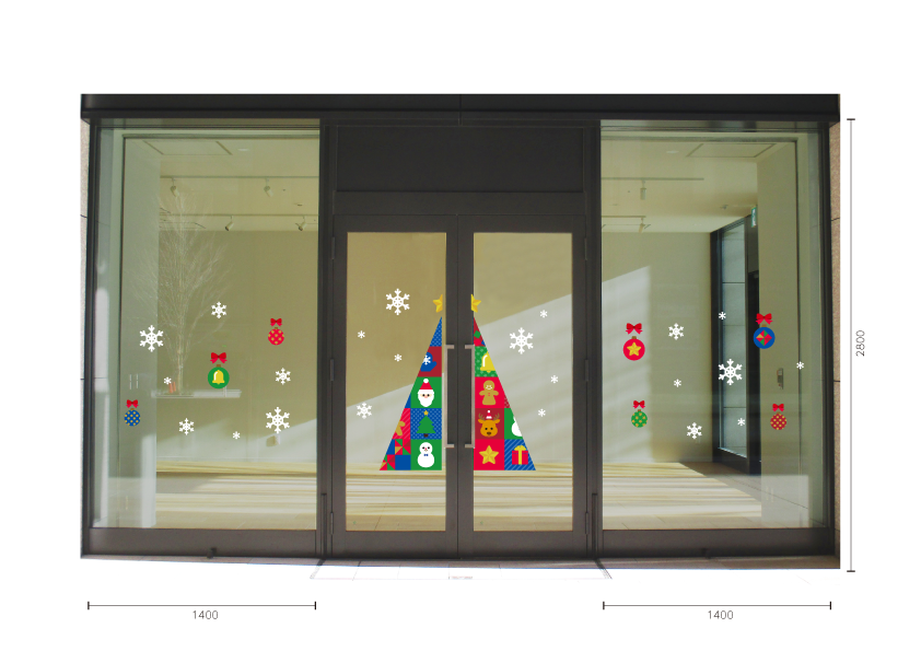 【VP】分割 クリスマスビッグツリーの施工イメージ