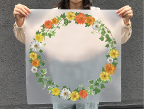 エントランスにワンポイントで