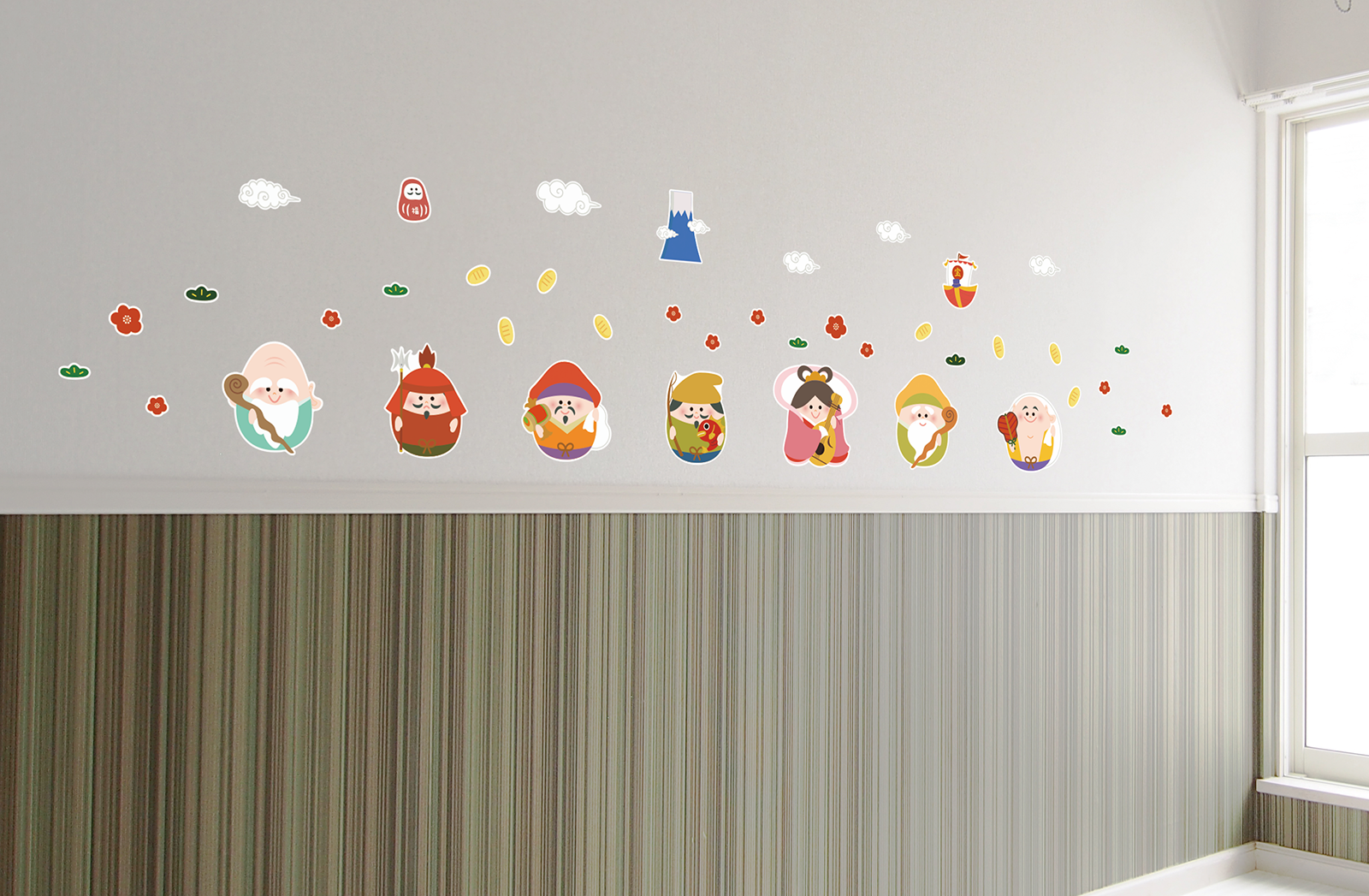 【壁】七福神エッグの施工イメージ