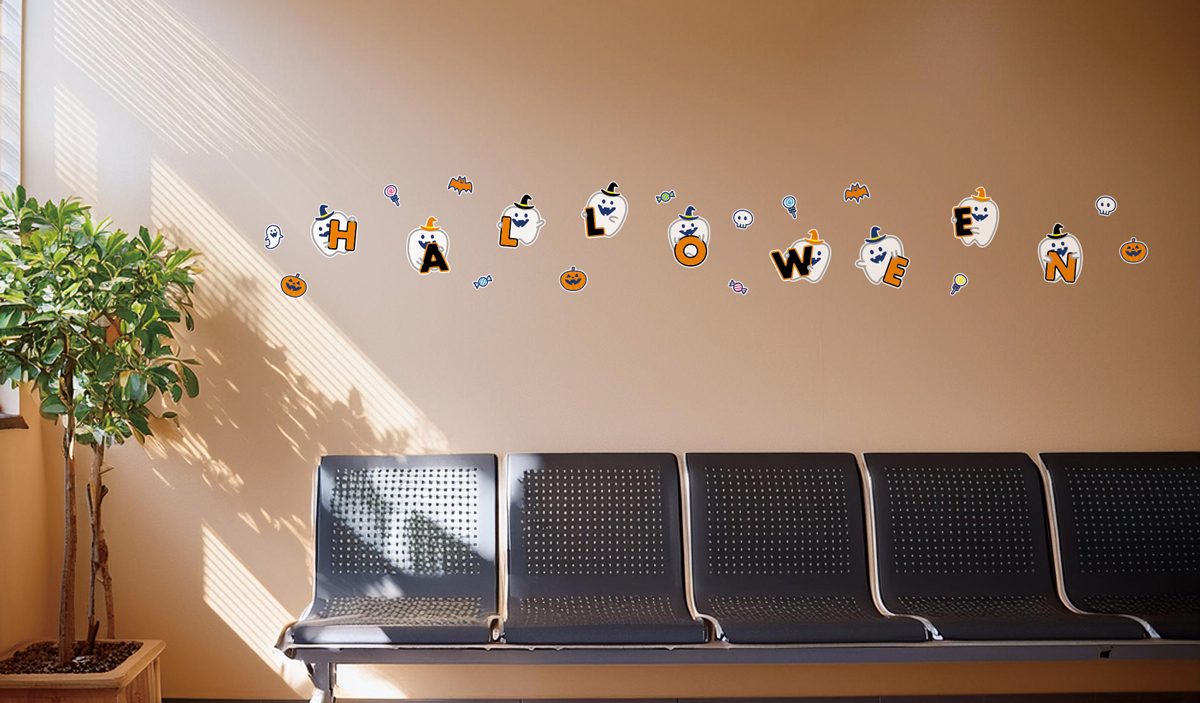 【壁】HALLOWEEN SPELLINGの施工イメージ