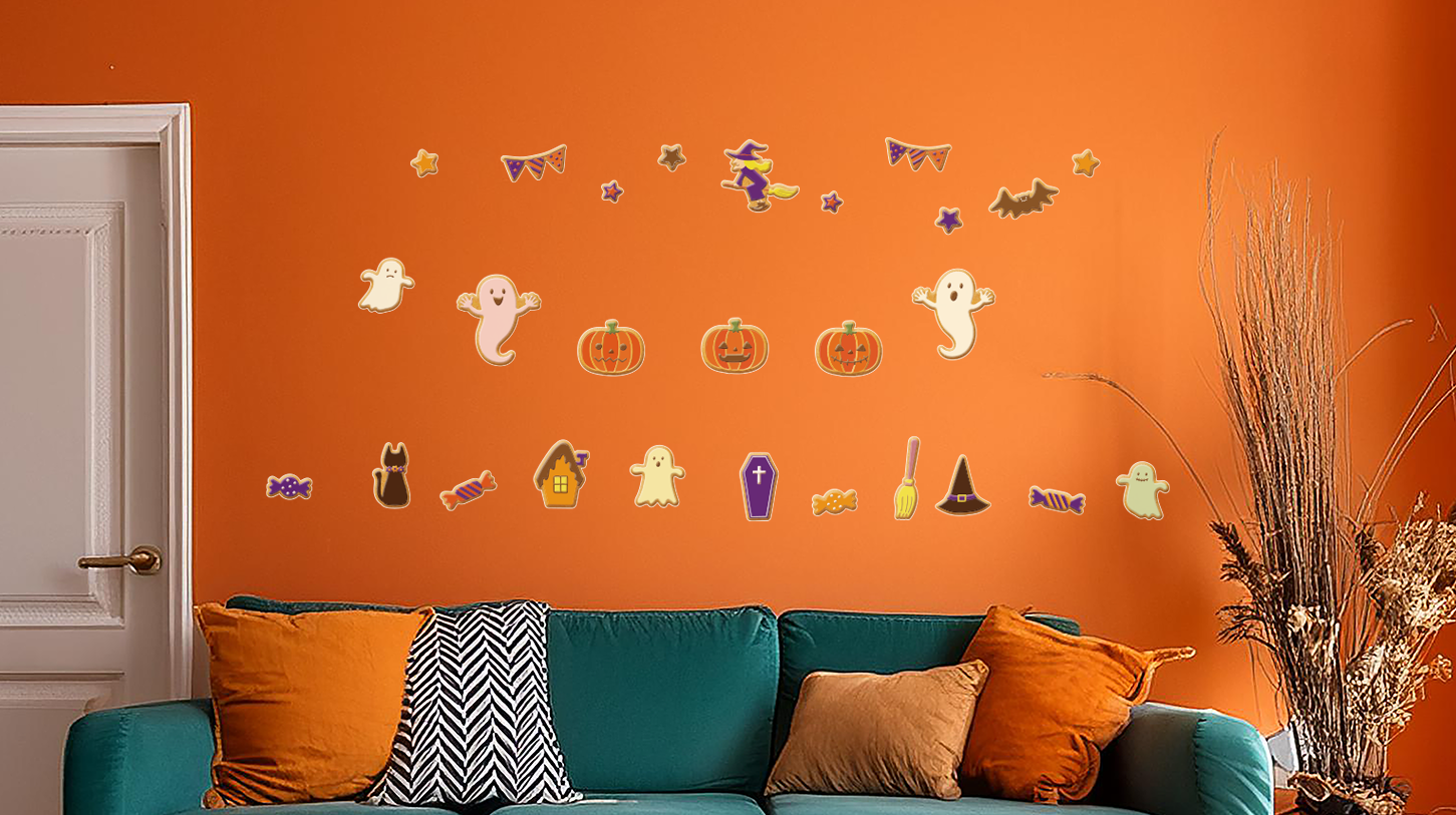 【壁】ハロウィンアイシングクッキーの施工イメージ