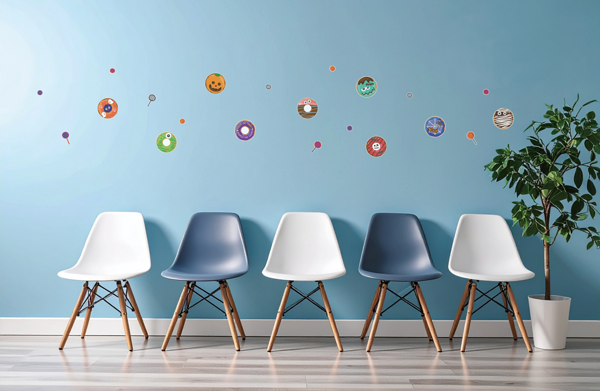 【壁】ハロウィンドーナツの施工イメージ