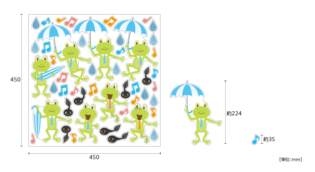 【壁】ダンスしてカエルのサイズ