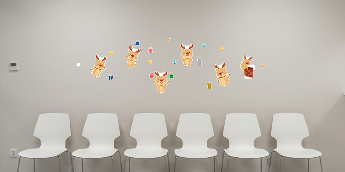 【壁】クリスマスファミリールドルフの施工イメージ