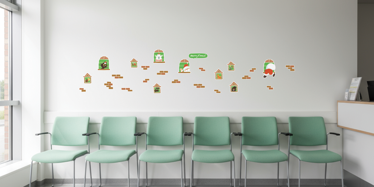 【壁】アパートの住人サンタの施工イメージ