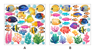 【壁】壁に泳ぐ熱帯魚の柄バリ