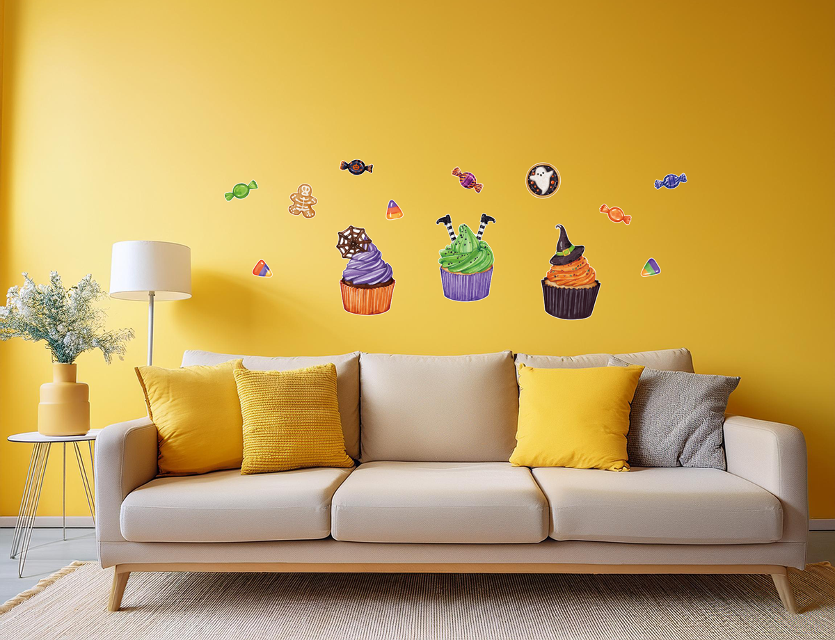 【壁】ハロウィンカップケーキの施工イメージ