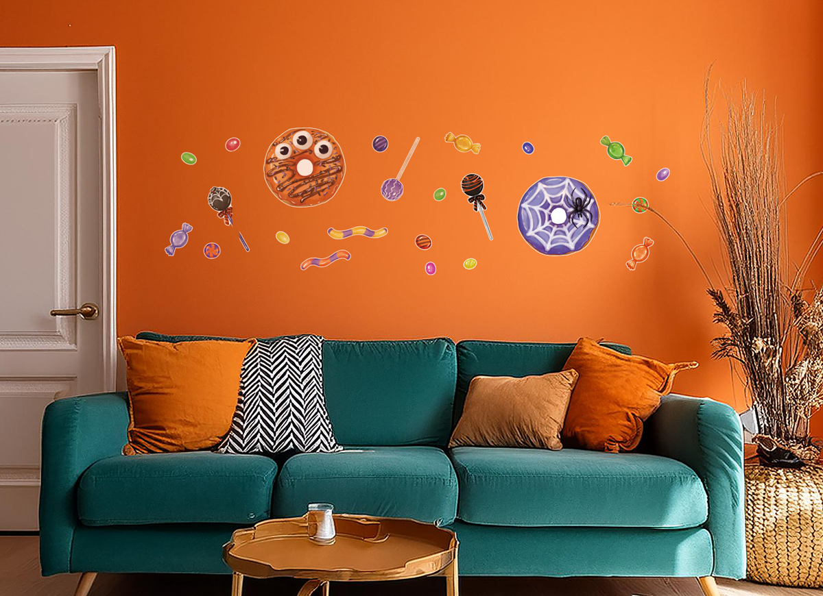 【壁】ハロウィンドーナツの施工イメージ