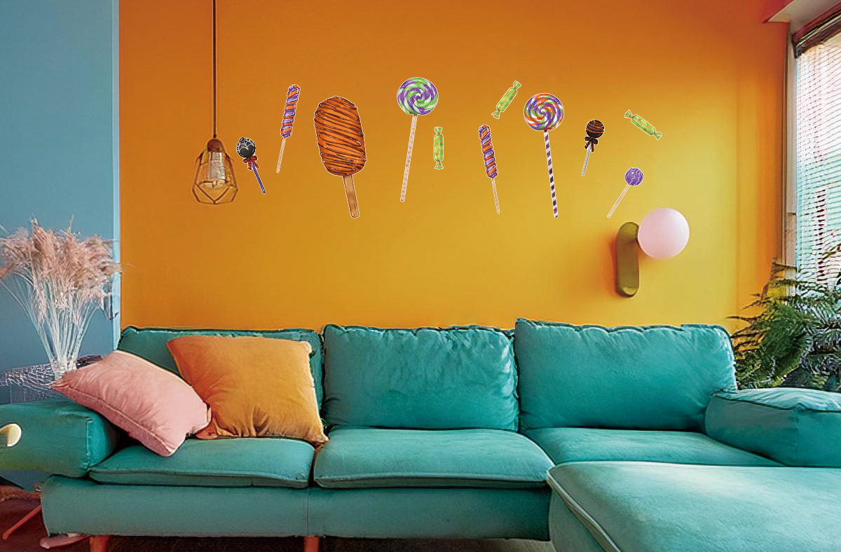 【壁】ハロウィンキャンディバーの施工イメージ