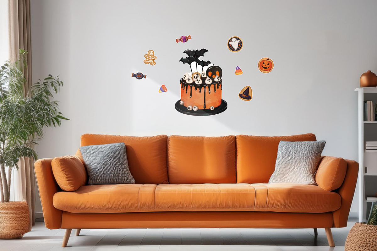 【壁】ハロウィンケーキの施工イメージ