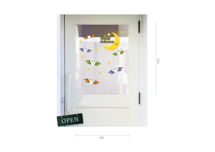 【PP】歯の旅立ちハロウィン コウモリ ミニの施工写真