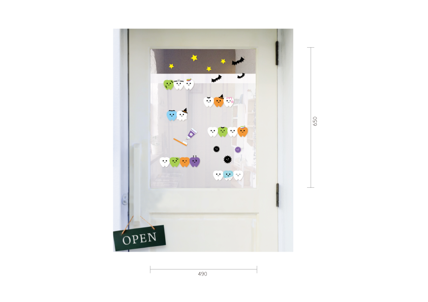 【PP】にっこりトゥースフレンズ ハロウィン ミニの施工写真