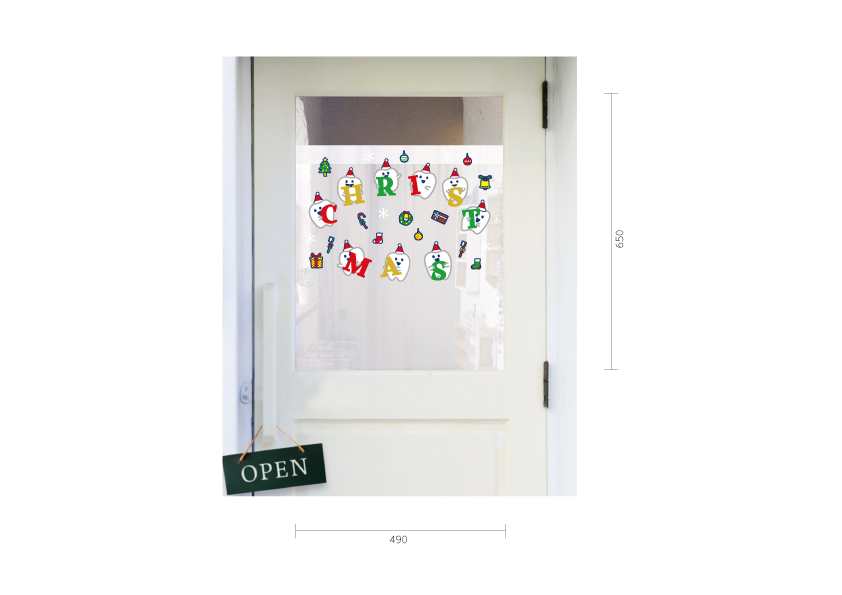 【PP】CHRISTMAS SPELLINGミニの施工イメージ