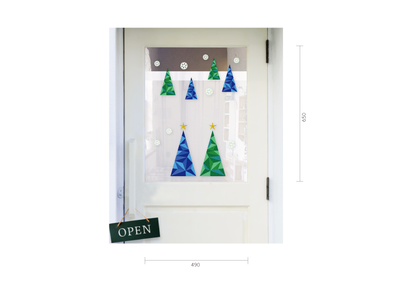 【PP】キラキラクリスマス ツリー ミニの施工写真